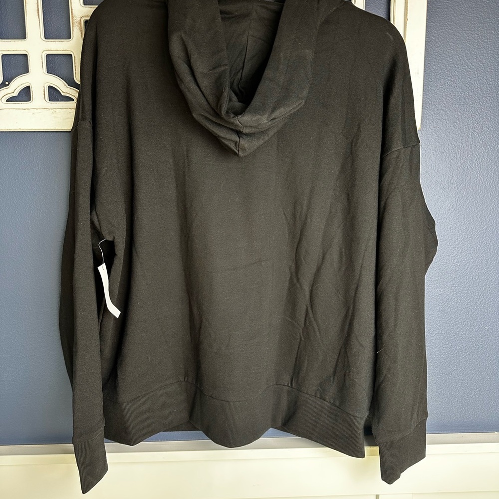 Time and Tru Women’s Full Zip Black Hoodie Sweater. XXXL
